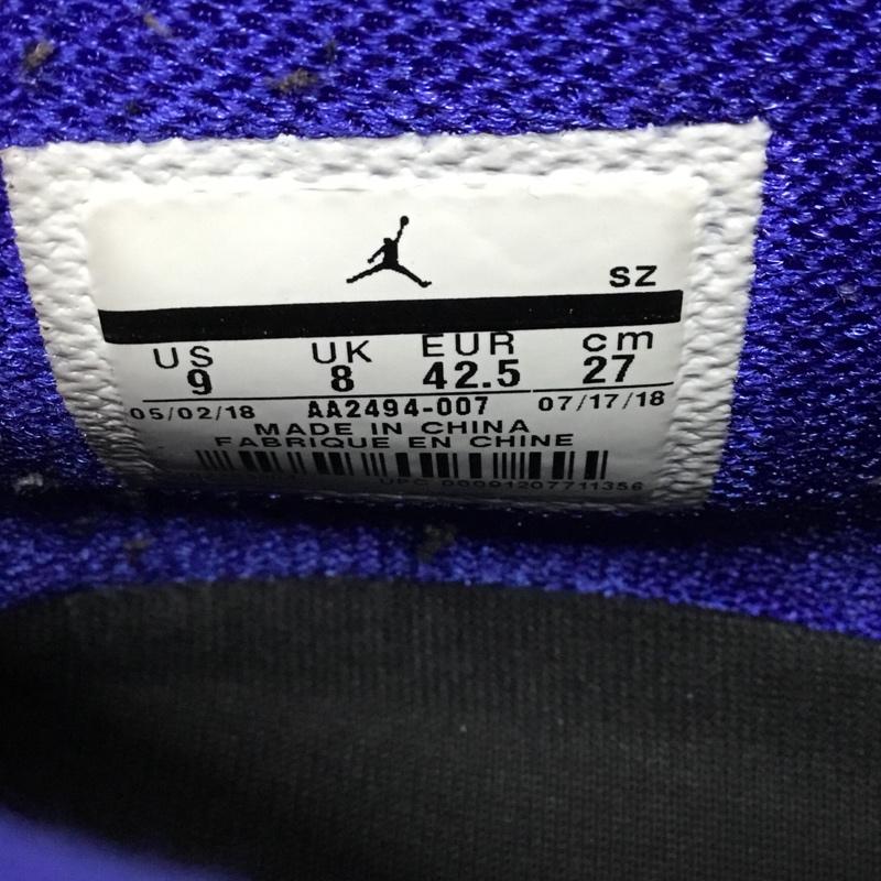ナイキ NIKE スニーカー スニーカー AA2494-007 AIR JORDAN 18 RETRO 27cm 27.0cm ワンポイント 黒 / ブラック / X 青 / ブルー / メンズ USED 古着 中古 10110491