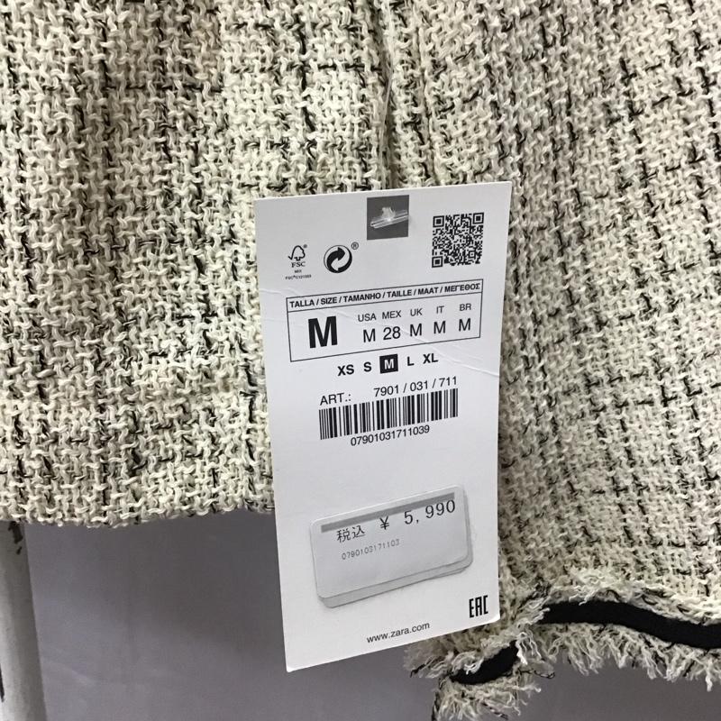 ザラ ZARA ジャケット、上着 ジャケット、ブレザー 7901/031/711 Tweed Peplum Jacket M マルチカラー / マルチカラー / レディース USED 古着 中古 10112536