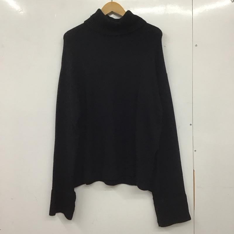 ザラ ZARA ニット、セーター 長袖 タートルネック ワイド M 無地 黒 / ブラック / レディース USED 古着 中古 10139136