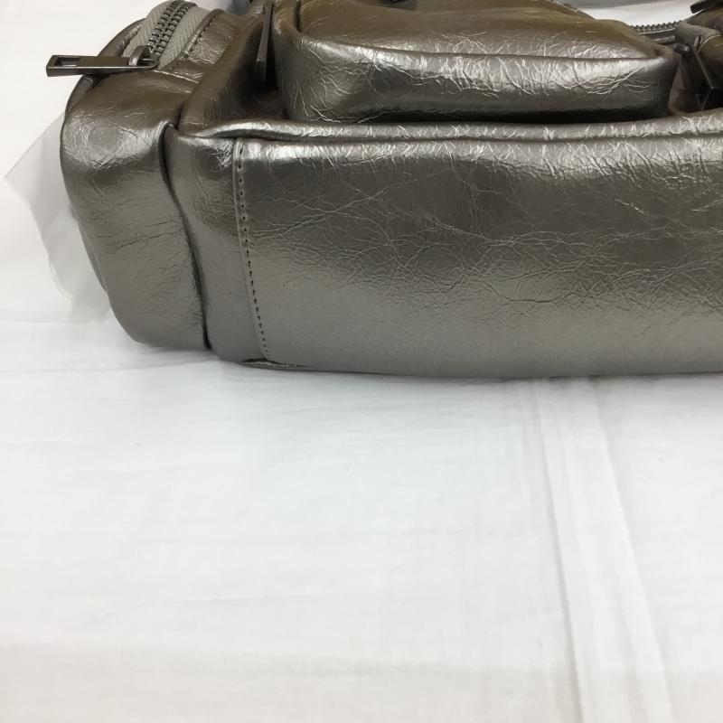 ジーナシス JEANASIS ハンドバッグ ハンドバッグ ロゴ、文字 銀 / シルバー / レディース USED 古着 中古 10136405