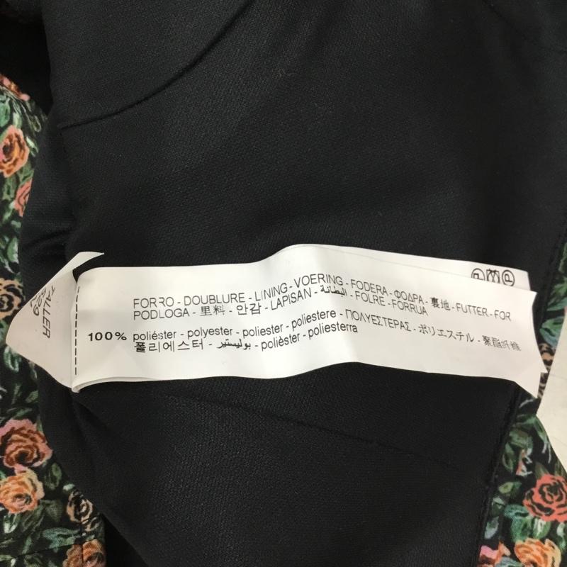 ザラ ZARA カットソー 長袖 8510 756 800 ショート丈 スクエアネック フロントホック M 花柄 マルチカラー / マルチカラー /  レディース USED 古着 中古 10107453