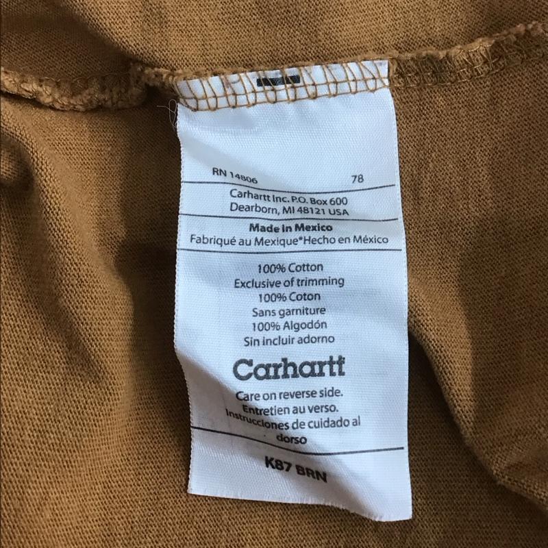 カーハート Carhartt Tシャツ 半袖 XL 無地 茶 / ブラウン / メンズ USED 古着 中古 10107856