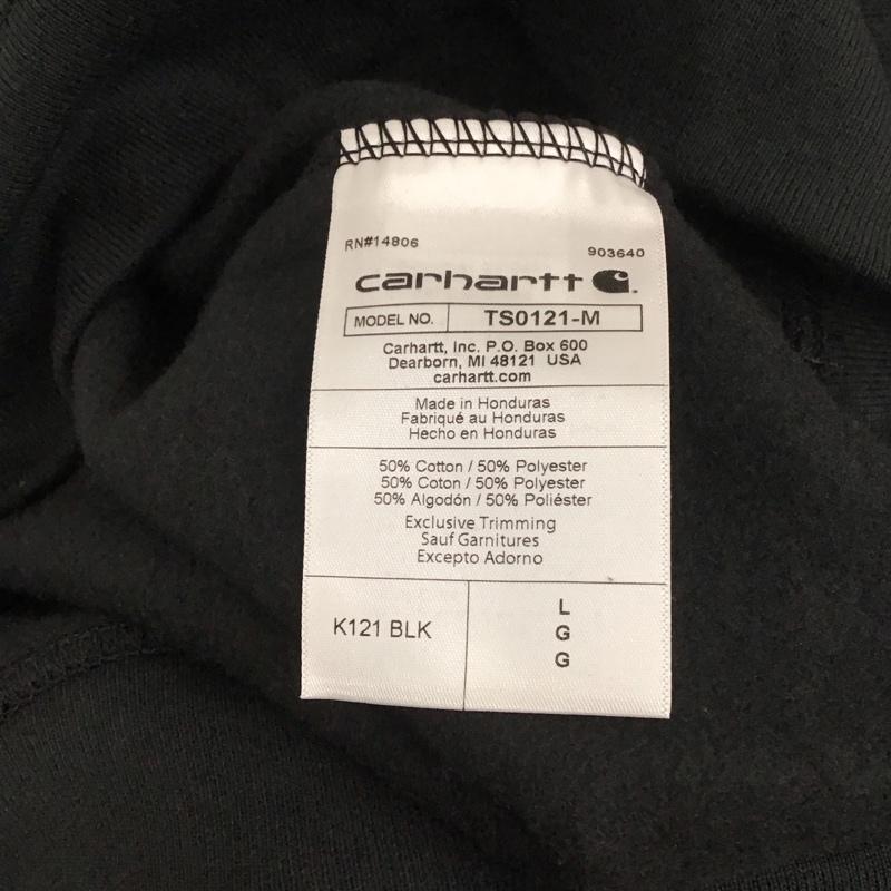 カーハート Carhartt パーカー 長袖 ts0121-m MIDWEIGHTHOODEDSWEATSHIRT 長袖パーカー プルオーバー L 無地 黒 / ブラック / メンズ USED 古着 中古 10112530