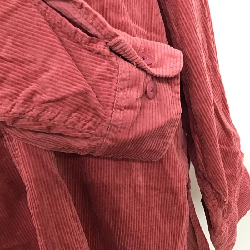 ニコアンド niko and... シャツ、ブラウス 長袖 S204SA03TO コーデュロイ バンドカラー L 無地 桃 / ピンク / レディース USED 古着 中古 10120356