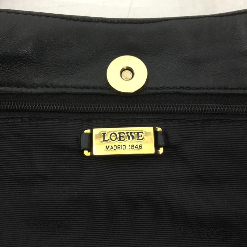 ロエベ LOEWE ハンドバッグ ハンドバッグ オールドロエベ ワンポイント 黒 / ブラック / レディース USED 古着 中古 10137340
