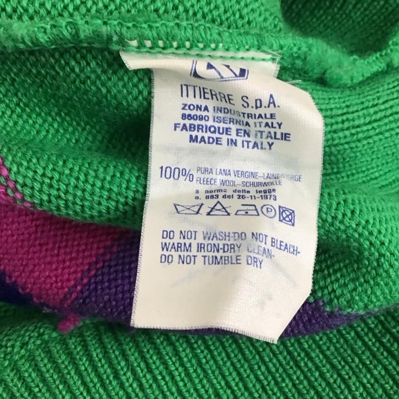 ヴェルサーチ VERSACE ニット、セーター 長袖 モックネック マルチカラー / マルチカラー / メンズ USED 古着 中古 10111836