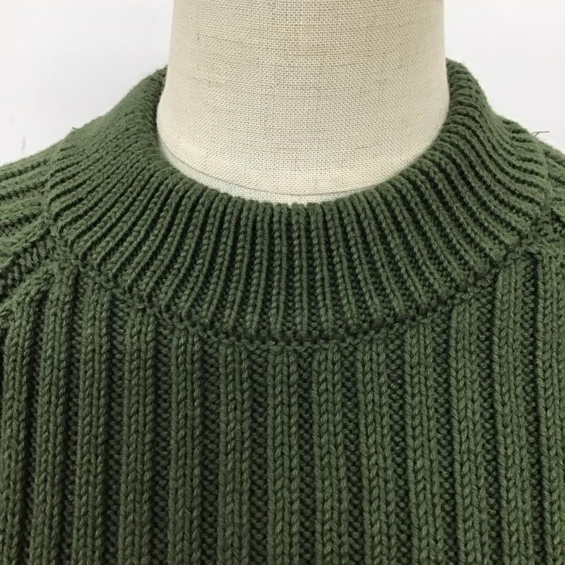 ザラ ZARA ニット、セーター 長袖 長袖ニットカットソー ラグラン ショート丈ニット S 無地 緑 / グリーン / レディース USED 古着 中古 10118532