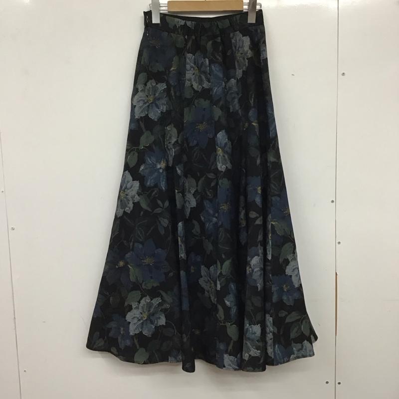 リエンダ rienda スカート ロングスカート 110GS631-0720 アシンメトリーパネルJ/WフレアSK M 総柄 マルチカラー / マルチカラー / レディース USED 古着 中古 10137830