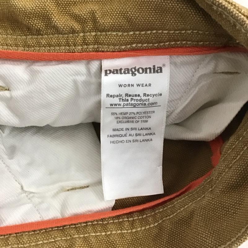 パタゴニア patagonia パンツ デニム、ジーンズ デニムパンツ スリムパンツ カジュアルパンツ 31インチ ロゴ、文字 ベージュ / ベージュ / メンズ USED 古着 中古 10145336