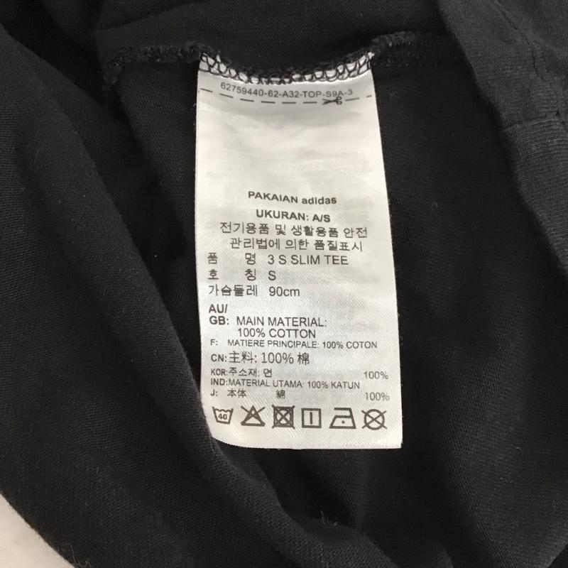 アディダス adidas Tシャツ 半袖 M ロゴ、文字 黒 / ブラック / レディース USED 古着 中古 10140053