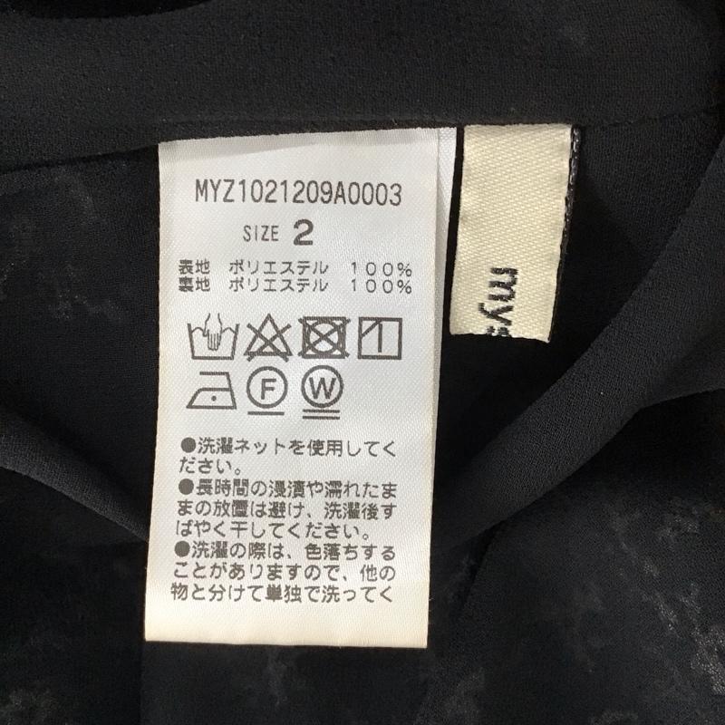 ミスティック mystic ワンピース ロングスカート 長袖ロングワンピース フレアワンピース 総柄ワンピース 2 総柄 黒 / ブラック / X 白 / ホワイト / レディース USED 古着 中古 10116362