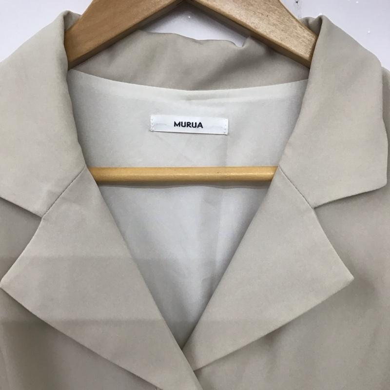 ムルーア MURUA ワンピース ロングスカート 012330302101-01 ウエストベルトワイドロンパース オールインワン ノースリーブ ワイドパンツ FREE 無地 アイボリー / アイボリー / レディース USED 古着 中古 10138396