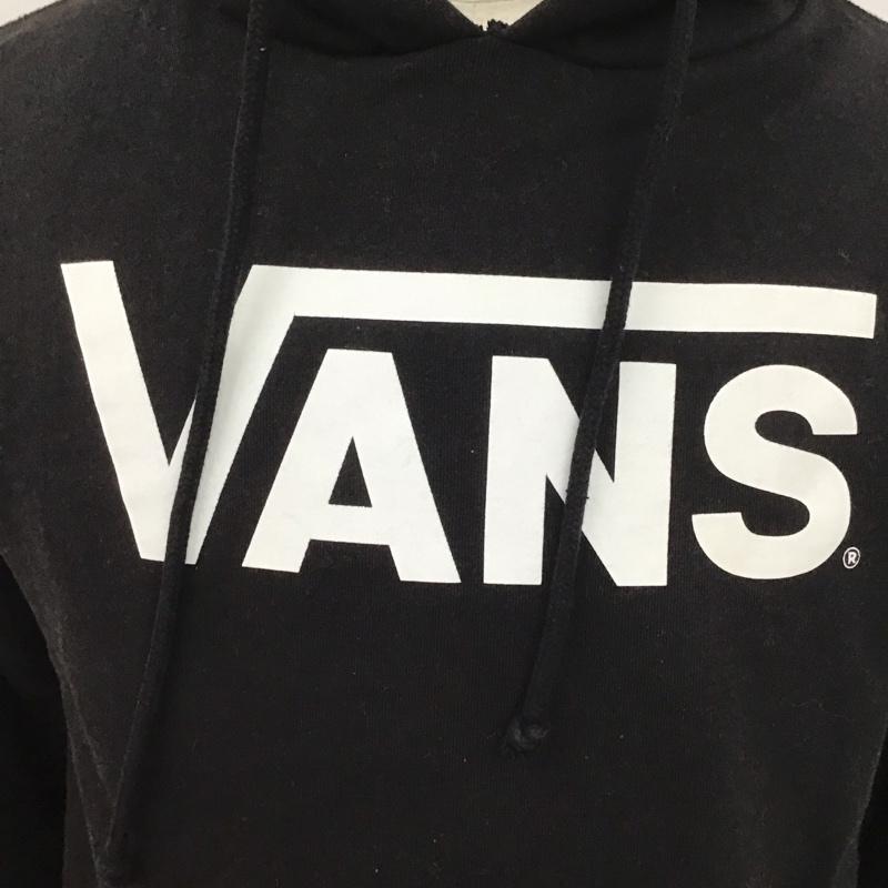 バンズ VANS パーカー 長袖 長袖パーカー プルオーバーパーカー スウェット M ロゴ、文字 黒 / ブラック /  メンズ USED 古着 中古 10125296
