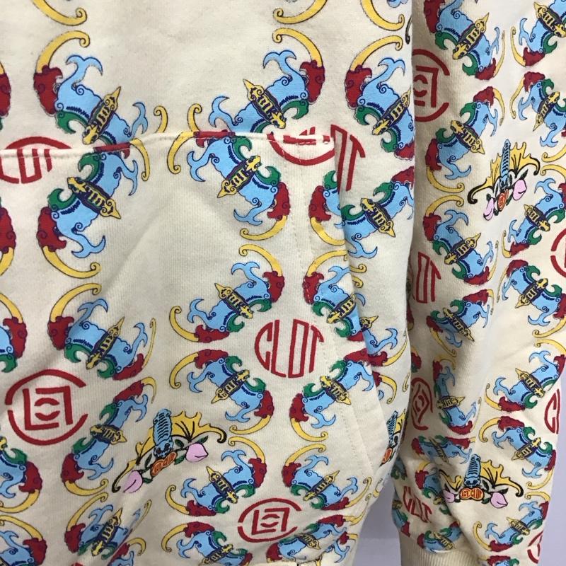 クロット アパレル CLOTAPPAREL パーカー 長袖 XL プリント アイボリー / アイボリー / メンズ USED 古着 中古 10106417