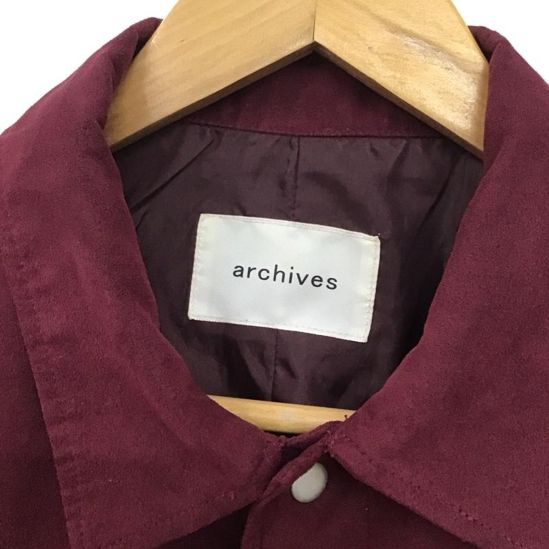 アルシーヴ archives ジャケット、上着 ジャケット、ブレザー 長袖ジャケット アウター 前ボタン カラージャケット M 無地 えんじ / ワインレッド / レディース USED 古着 中古 10128752