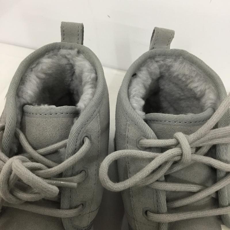 アグ UGG ブーツ ショートブーツ 1128215 Neumel Chopd レースアップ 24cm 箱有 24.0cm ロゴ、文字 灰 / グレー / レディース USED 古着 中古 10145143