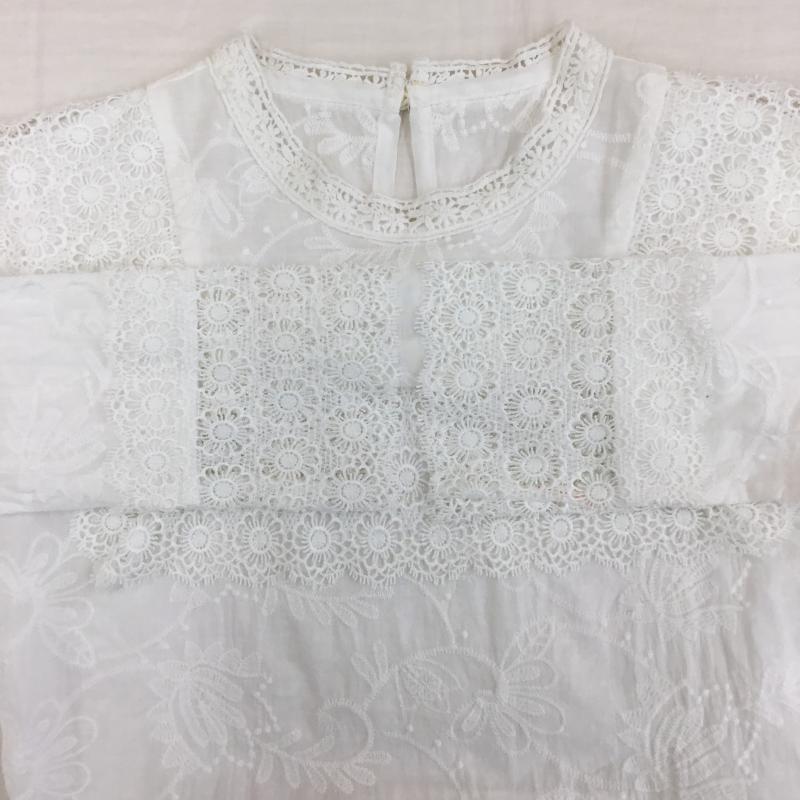 セレクトモカ select MOCA シャツ、ブラウス 長袖 FREE 刺繍 白 / ホワイト / レディース USED 古着 中古 10139190
