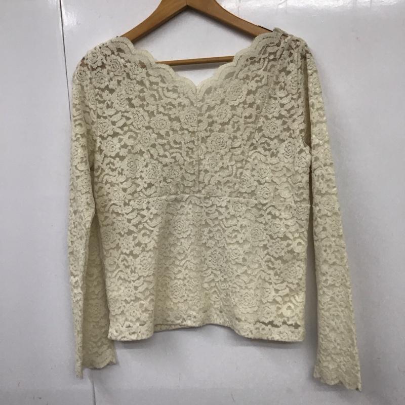 ミスティウーマン mysty woman カットソー 長袖 レース FREE 無地 アイボリー / アイボリー / レディース USED 古着 中古 10130375
