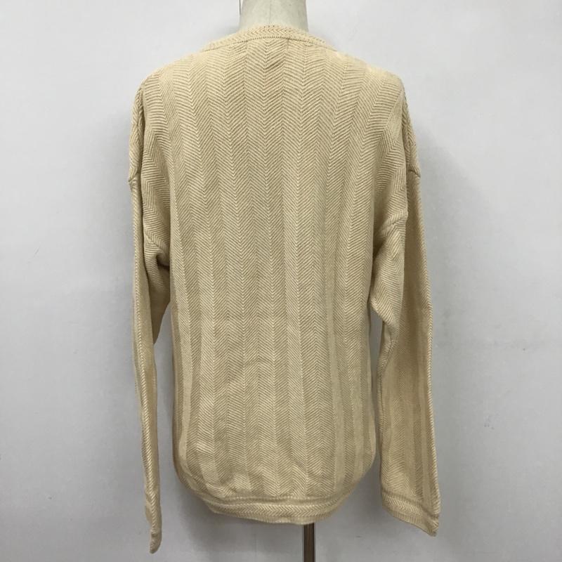 チャップス CHAPS ニット、セーター 長袖 M 無地 アイボリー / アイボリー / メンズ USED 古着 中古 10105686