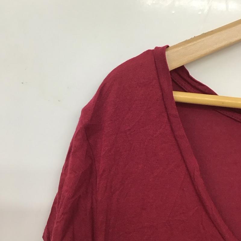 ヘンネスアンドモーリッツ H&M Tシャツ 半袖 半袖カットソー 無地Tシャツ Vネックカットソー M 無地 えんじ / ワインレッド / レディース USED 古着 中古 10136258