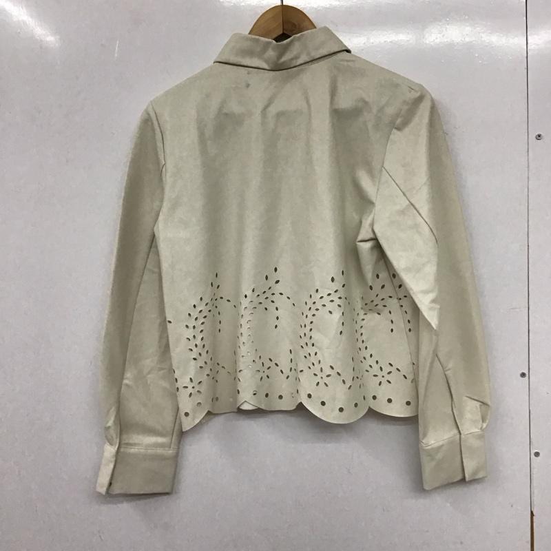 ザラ ZARA ジャケット、上着 ジャケット、ブレザー 7969/048/052 フェイクレザー上着 M 無地 オフホワイト / オフホワイト / レディース USED 古着 中古 10136620