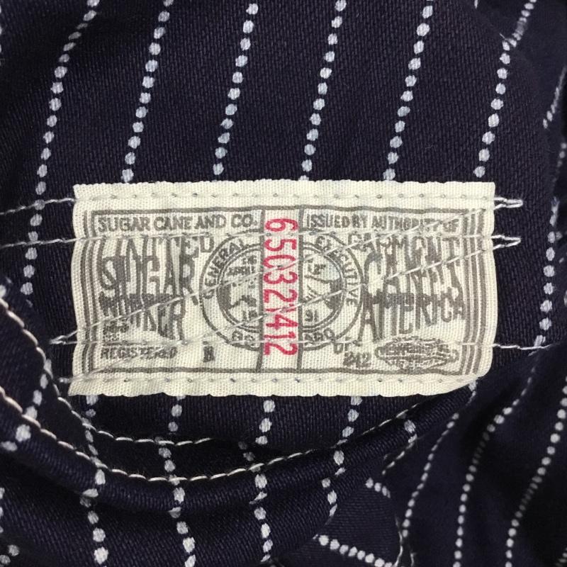 シュガーケーン SUGAR CANE パンツ デニム、ジーンズ デニムジーンズ ワイドパンツ ストレートパンツ ストライプパンツ 30インチ ストライプ 紺 / ネイビー / メンズ USED 古着 中古 10113867