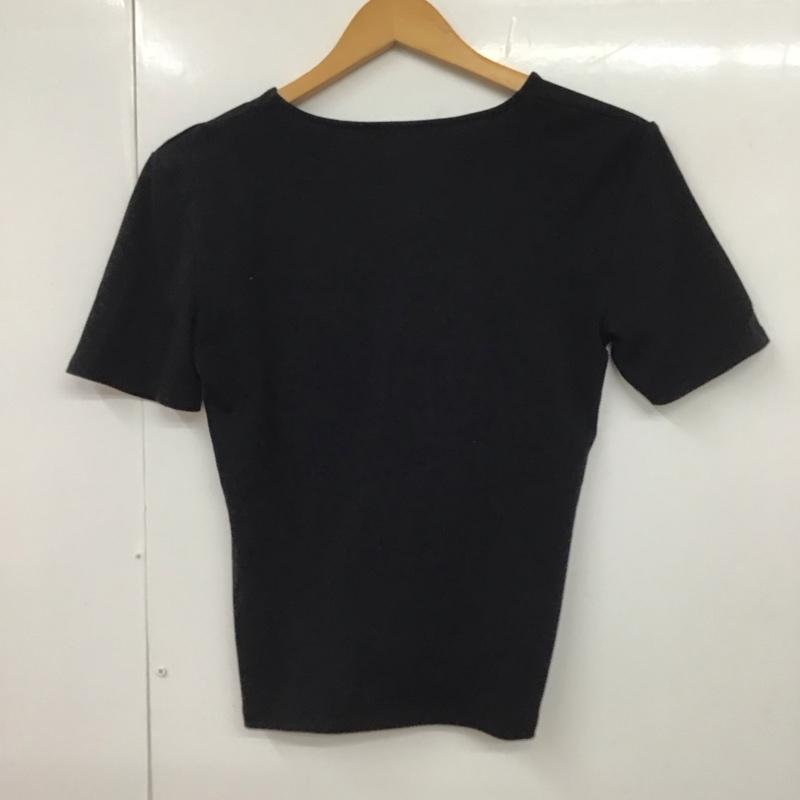 ザラ ZARA カットソー 半袖 L 無地 黒 / ブラック / レディース USED 古着 中古 10130236