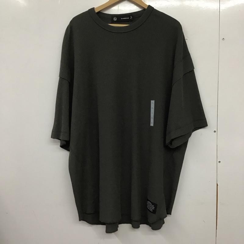 ジーユー GU Tシャツ 半袖 341-351035 ドライワッフルTシャツ 半袖カットソー XL 無地 カーキ / カーキ / メンズ USED 古着 中古 10137636