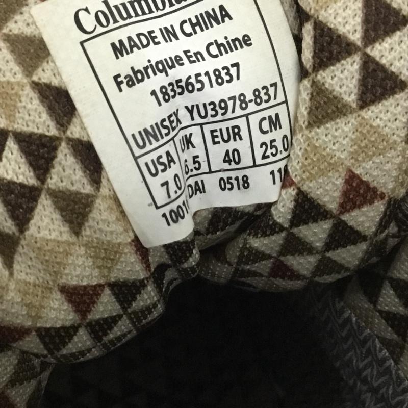 コロンビア Columbia アウトドアシューズ アウトドアシューズ 1835651837 トレッキングシューズ メテオミッド オムニテック ニット 25cm 25.0cm ロゴ、文字 えんじ / ワインレッド / レディース USED 古着 中古 10138105