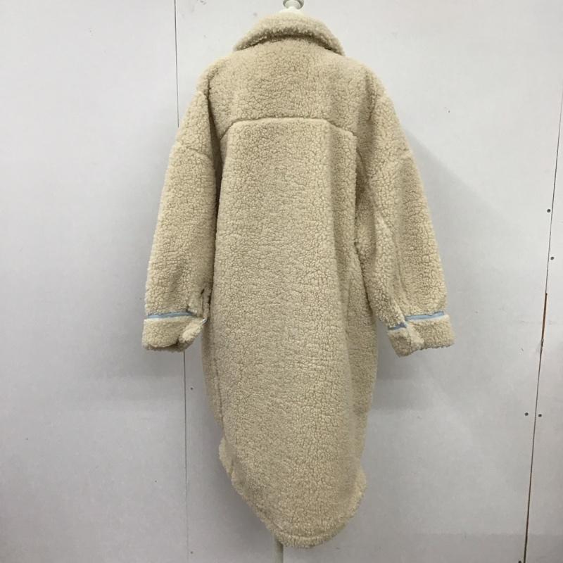アディダス adidas コート コート一般 HC0308 SHERPA JKT ボア フリース ロングジャケット S ワンポイント オフホワイト / オフホワイト / レディース USED 古着 中古 10120860