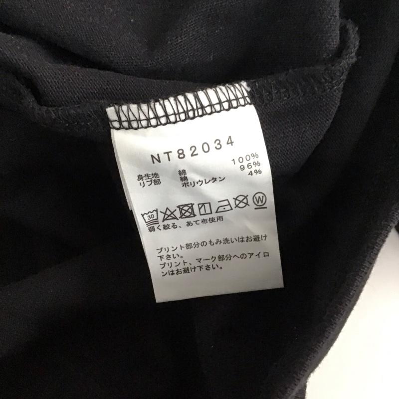 ザノースフェイス THE NORTH FACE カットソー 長袖 nt82034 長袖Tシャツ プリントTシャツ クルーネック M ロゴ、文字 黒 / ブラック / メンズ USED 古着 中古 10124879