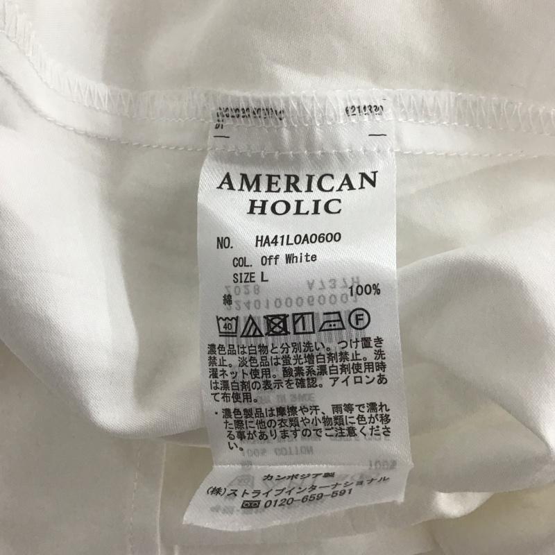アメリカンホリック AMERICAN HOLIC シャツ、ブラウス 長袖 L 無地 白 / ホワイト / レディース USED 古着 中古 10130191