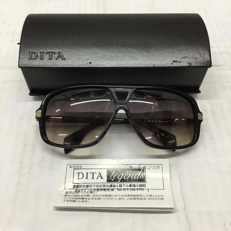 ディータ Dita めがね・サングラス サングラス SIG 63 10-135 ケース付き 無地 黒 / ブラック / メンズ USED 古着 中古 10115055