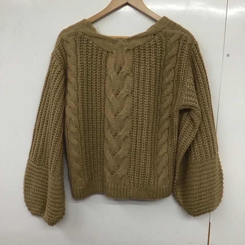 デイシー DEICY ニット、セーター 長袖 FREE 無地 茶 / ブラウン / レディース USED 古着 中古 10132858
