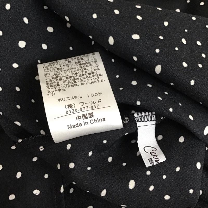 オペークドットクリップ OPAQUE.CLIP カットソー 長袖 長袖シャツカットソー クルーネックカットソー ブラウス 総柄 38 ドット 白 / ホワイト / X 黒 / ブラック /  レディース USED 古着 中古 10110319
