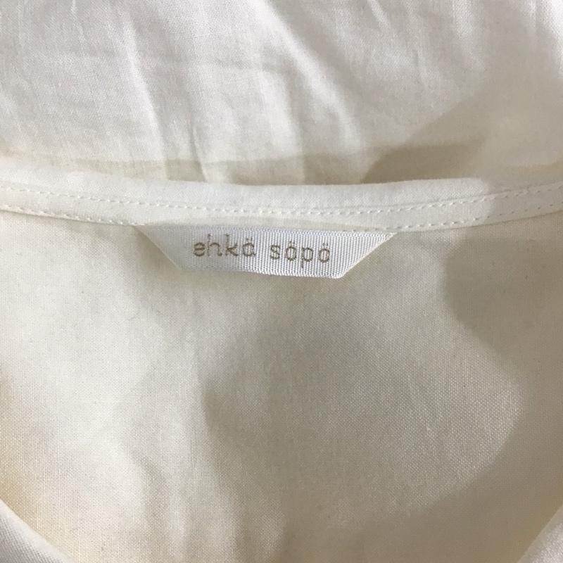 エヘカソポ ehka sopo シャツ、ブラウス 半袖 1709413 セーラーカラー ポケット FREE 無地 アイボリー / アイボリー / レディース USED 古着 中古 10107967