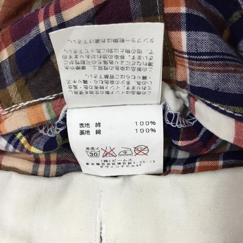 ビームス BEAMS パンツ ショートパンツ パッチワーク L チェック マルチカラー / マルチカラー / メンズ USED 古着 中古 10110617
