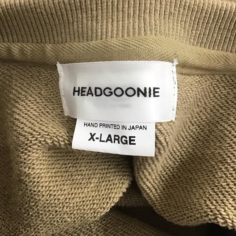 ヘッドグーニー HEADGOONIE トレーナー 長袖 長袖スウェット 長袖トレーナー リブカットソー 長袖カットソー プリントトレーナー XL プリント ベージュ / ベージュ / メンズ USED 古着 中古 10106702