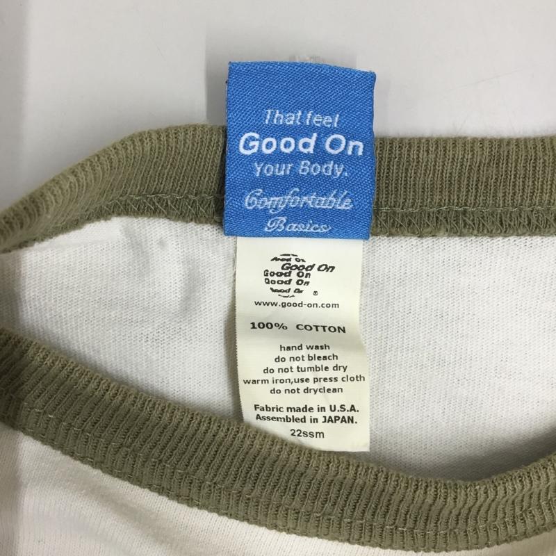 グッドオン Good On Tシャツ 半袖 半袖カットソー プリントTシャツ クルーネックカットソー 無地 M 無地 オフホワイト / オフホワイト / メンズ USED 古着 中古 10122929