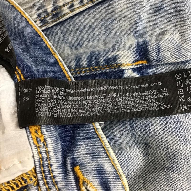 ザラメン ZARA MAN パンツ デニム、ジーンズ 5971 461 406 ストレッチ テーパード ダメージ加工 青 / ブルー / メンズ USED 古着 中古 10111860