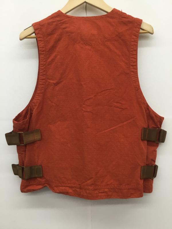 ユーズドクロージング used clothes ベスト ベスト dezert リップストップベスト ベルクロ M 無地 橙 / オレンジ / メンズ USED 古着 中古 10110112