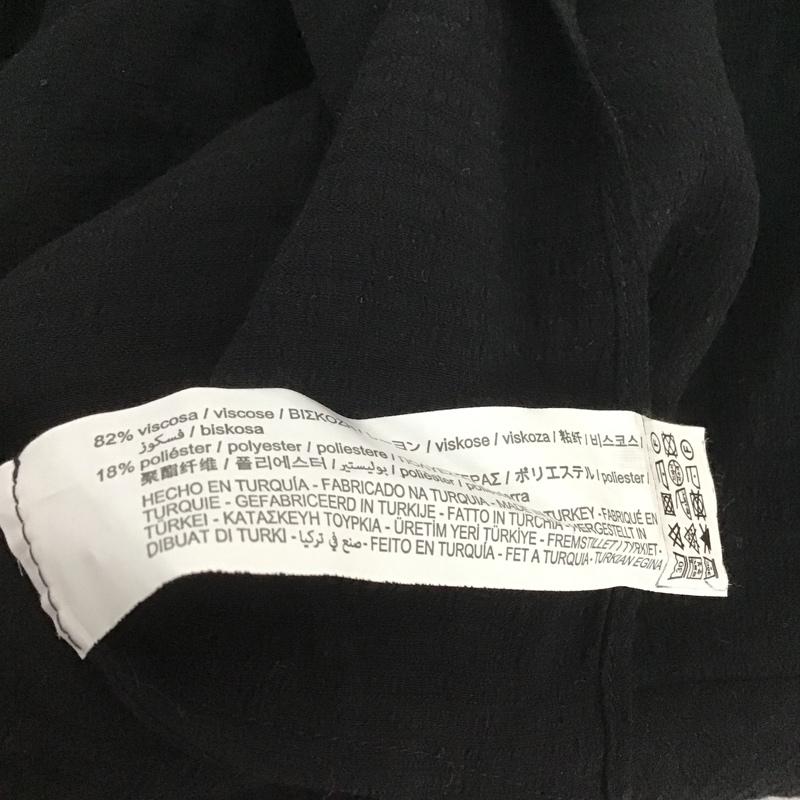 ザラ ZARA カットソー 長袖 2180 050 800 ショート丈 ボレロ M 無地 黒 / ブラック /  レディース USED 古着 中古 10107154