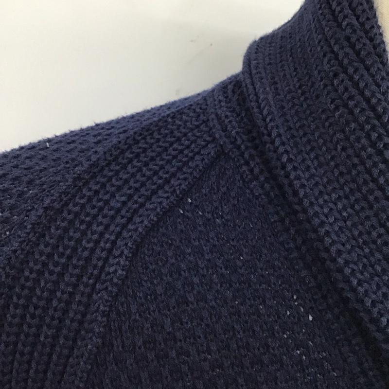 エディーバウアー Eddie Bauer カーディガン 長袖 長袖ニットカーディガン リブニットカーディガン 前ボタン XS 無地 紺 / ネイビー / メンズ USED 古着 中古 10114196