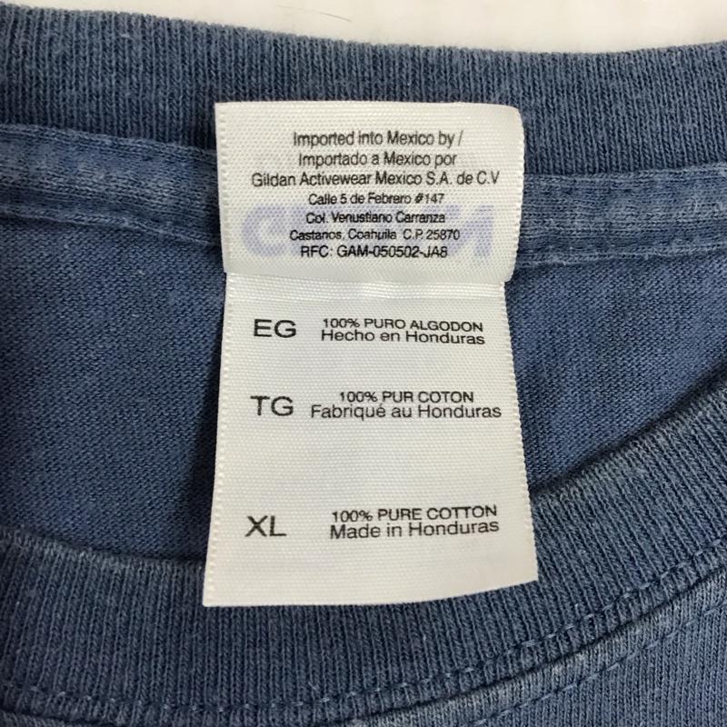 古着 USED Tシャツ 半袖 半袖カットソー プリントTシャツ クルーネックカットソー XL プリント 青 / ブルー / メンズ USED 古着 中古 10116223