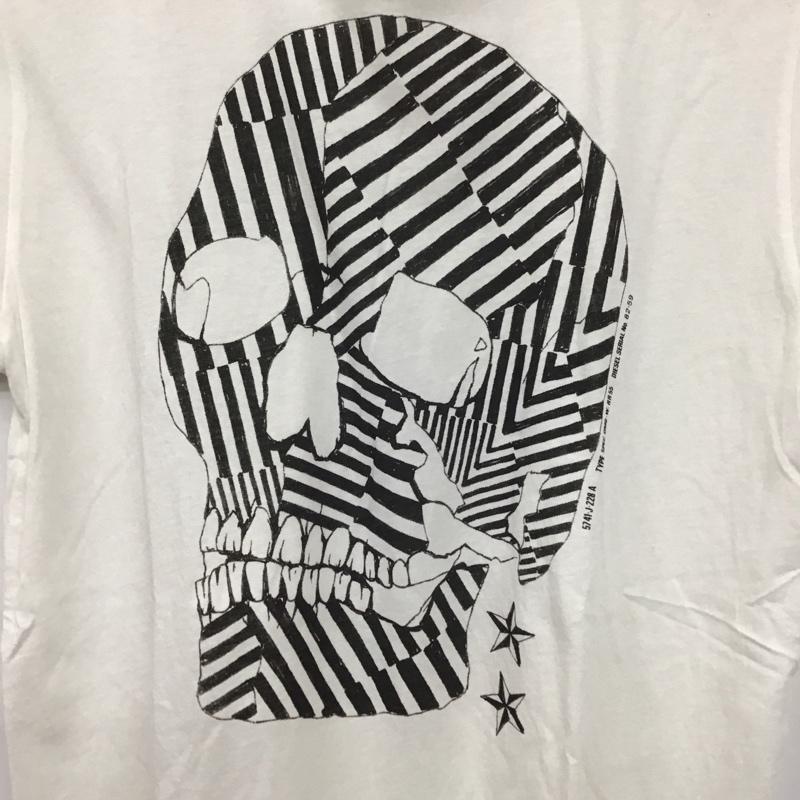 ディーゼル DIESEL Tシャツ 半袖 半袖カットソー プリントTシャツ クルーネックカットソー XS プリント 白 / ホワイト / メンズ USED 古着 中古 10138542