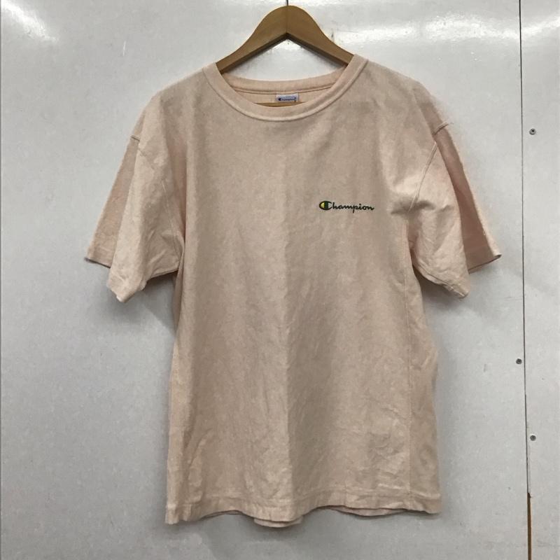 チャンピオン Champion Tシャツ 半袖 c8-z339 半袖カットソー プリントTシャツ リバースウィーブTシャツ M ロゴ、文字 桃 / ピンク / メンズ USED 古着 中古 10136864