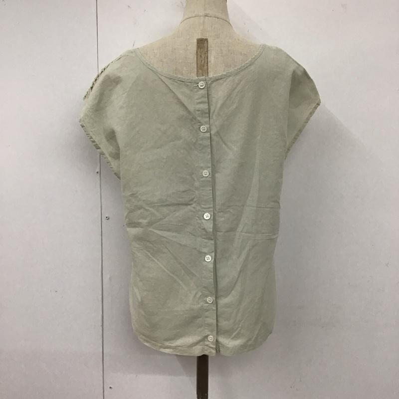 ニコアンド niko and... カットソー 半袖 バテンレース レース柄 薄緑 / ライトグリーン /  レディース USED 古着 中古 10112638
