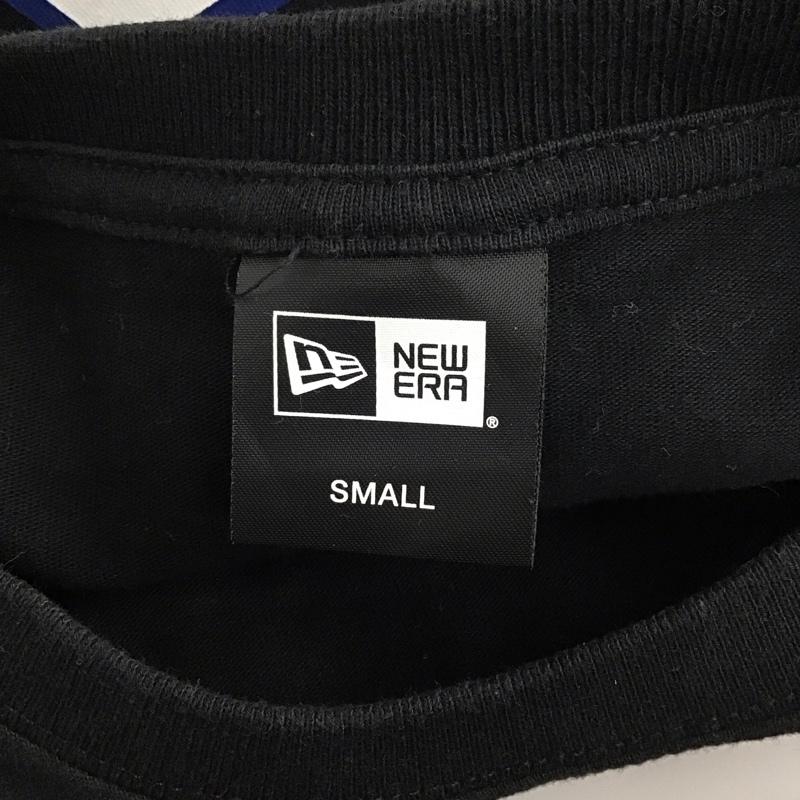 ニューエラ NEW ERA Tシャツ 半袖 半袖カットソー プリントTシャツ クルーネックカットソー XLARGE S ロゴ、文字 黒 / ブラック /  メンズ USED 古着 中古 10111118