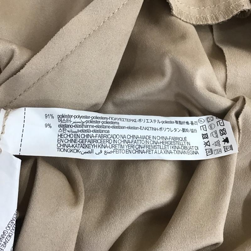 ザラ ZARA コート トレンチコート 6318 029 710 フェイクスウェード S 無地 ベージュ / ベージュ / レディース USED 古着 中古 10108584