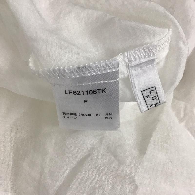 ミスティック mystic シャツ、ブラウス 長袖 長袖シャツ 無地シャツ ノーカラーシャツ FREE 無地 白 / ホワイト / レディース USED 古着 中古 10143829